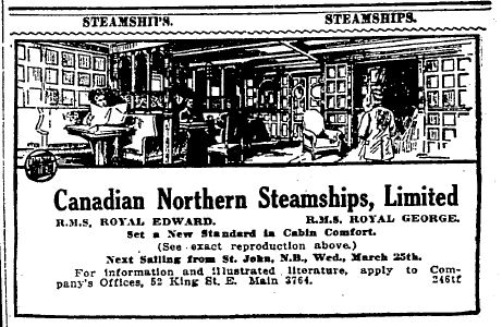 canadian northern steamships 1914